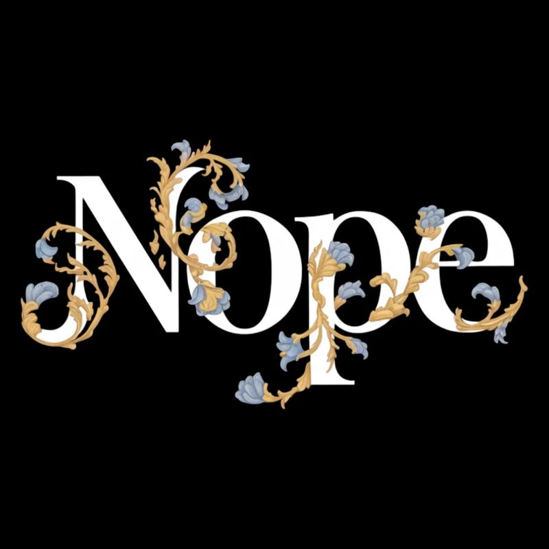 Conception typographique Nope élégante