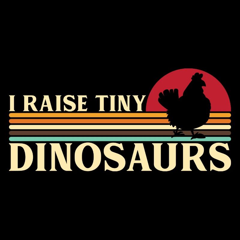 I raise tiny Dino Hühner Hahn Bauer Dinosaurier