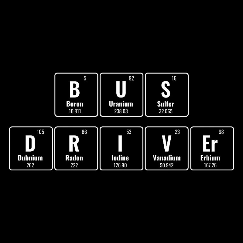 Periodic Table Of Elements School Bus Driver