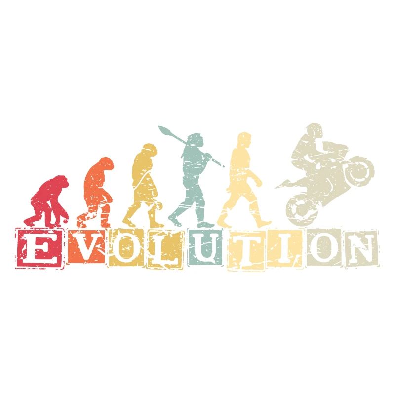 Motorcycle Evolution Sunset Vintage Biker