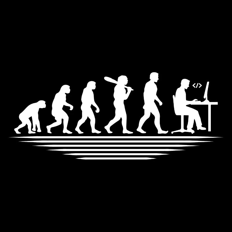 Coffee Coding Evolution Codeur Développeur Nerd Coffe