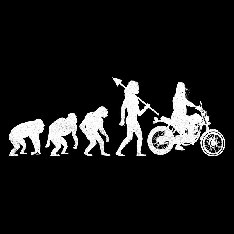 Evolution Motorcycle Biker Mom Motorcycling Motorc