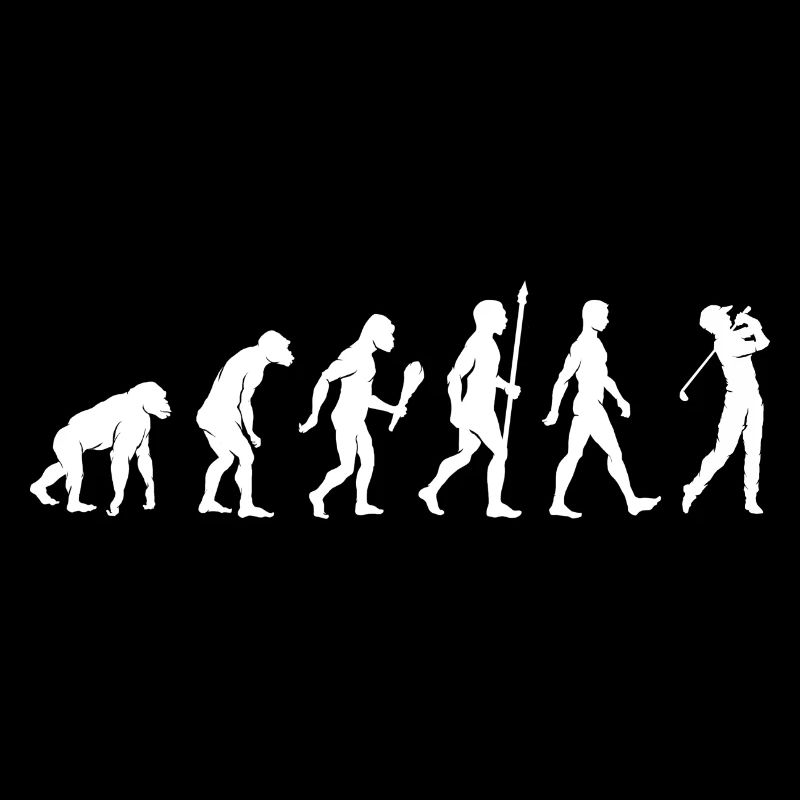 Lustige Golf Evolution Golfspieler Geschenkidee