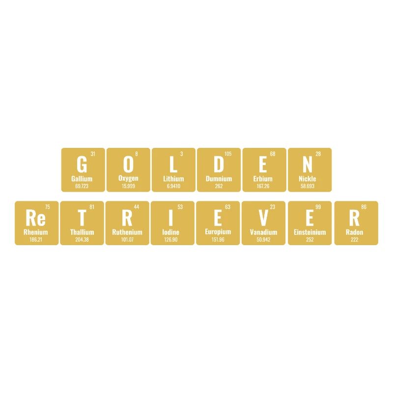 Golden Retriever Periodisches System der Elemente GR D