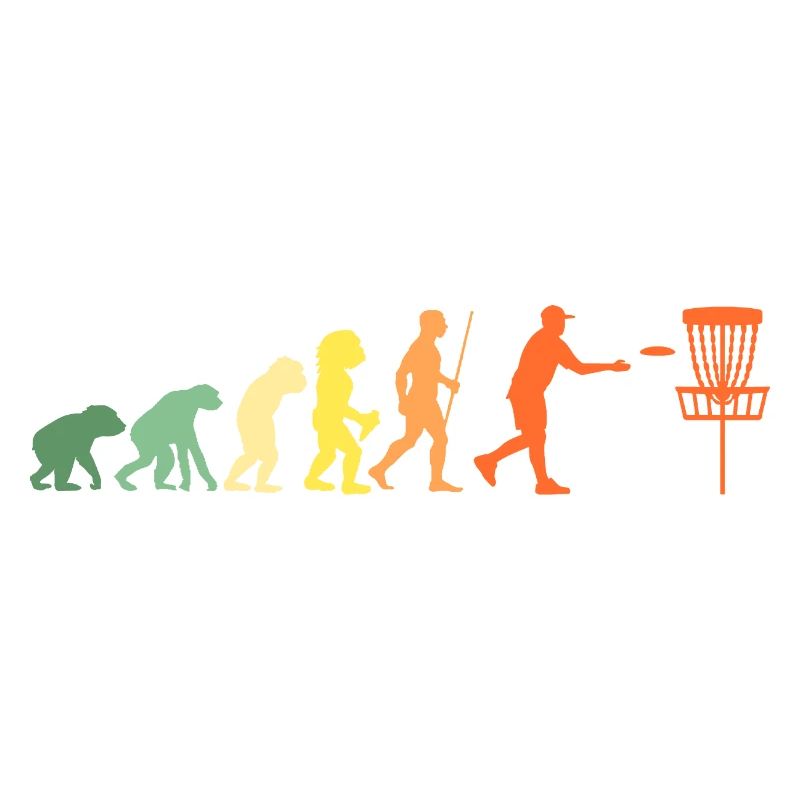 Disc Golf Funny Frisbee Gift Evolution Saying
