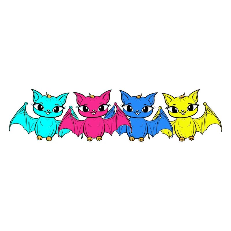80s 90s Retro Bat Halloween Bats