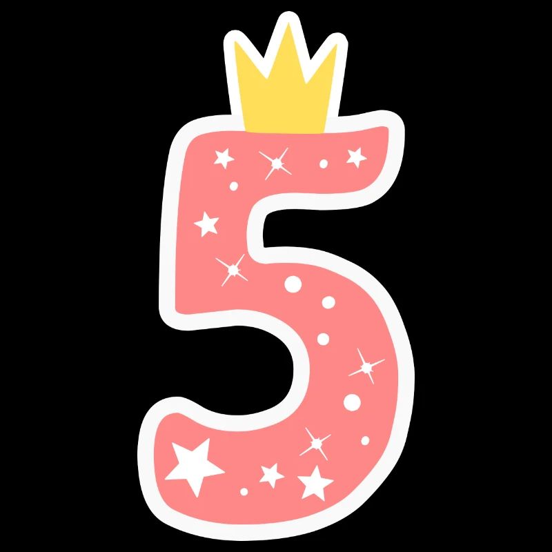 Number 5 with crown