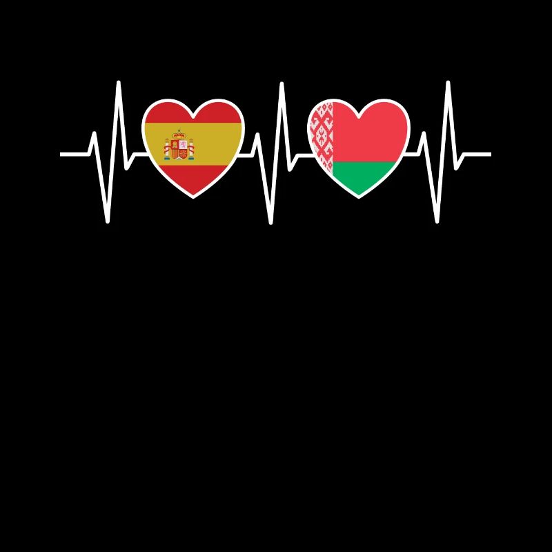 Drapeaux du drapeau biélorusse de l’Espagne et de la Biélorussie