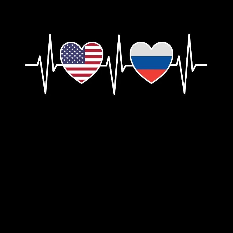Drapeau russe des États-Unis et de la Russie