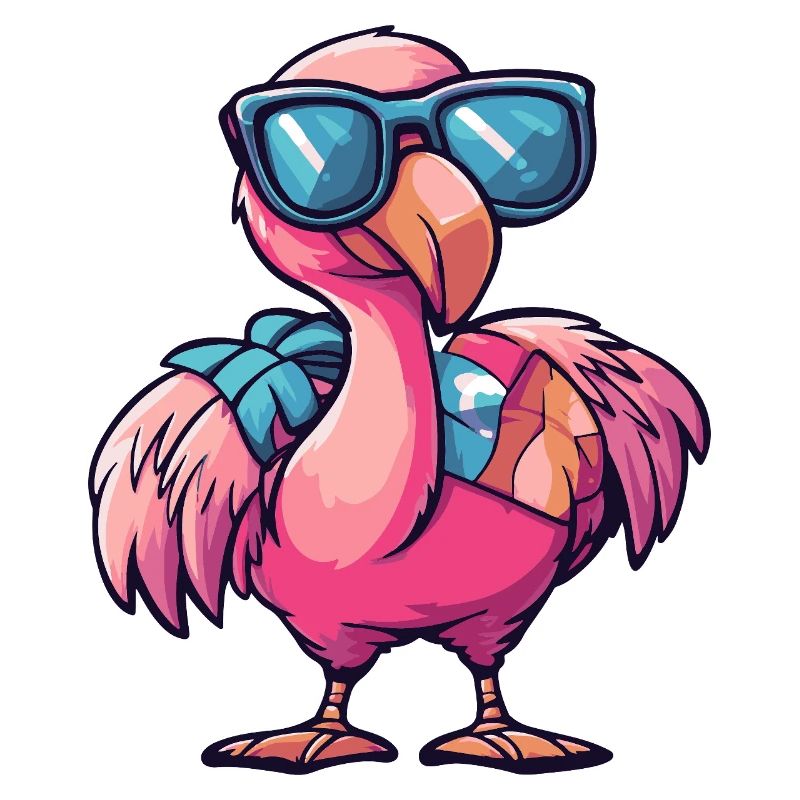 Flamingo Comic Cool Summer