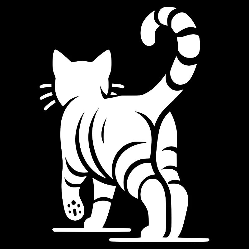 Chat géométrique à rayures