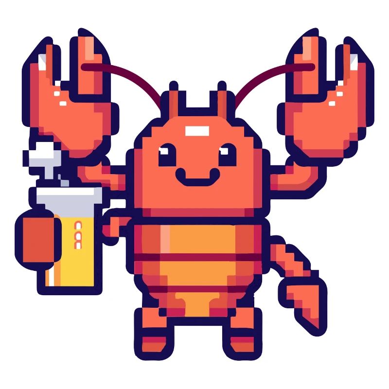 Lobster Crab Beer Pixel