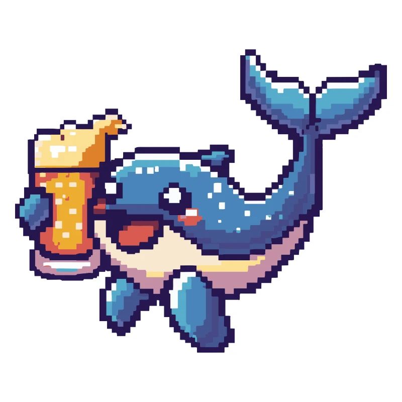 Whale Beer Pixel