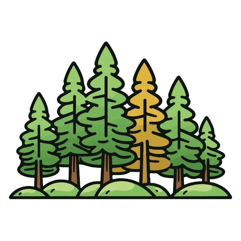 Forest Landscape Trees Nature