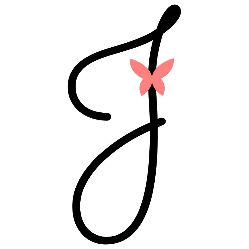 Buchstabe J Schmetterlingsbuchstabe