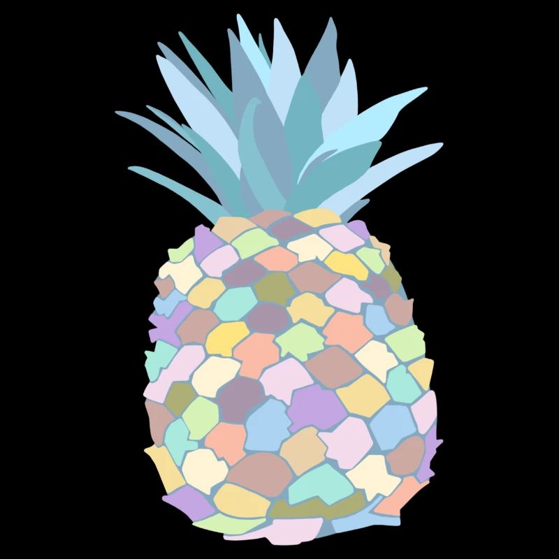Pastel-coloured pineapple