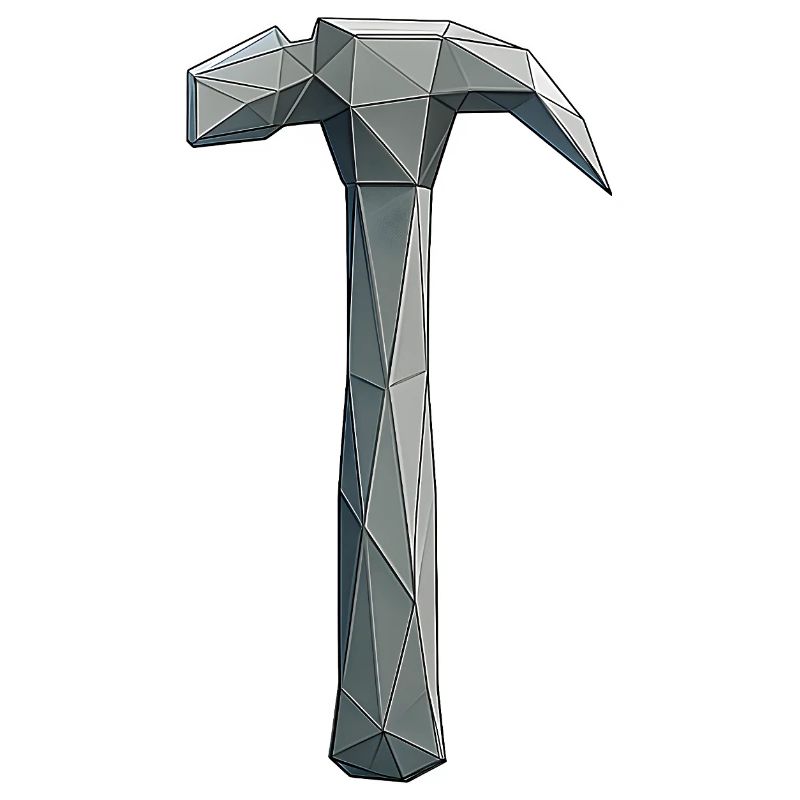 Low Poly Hammer - Artisan Tool