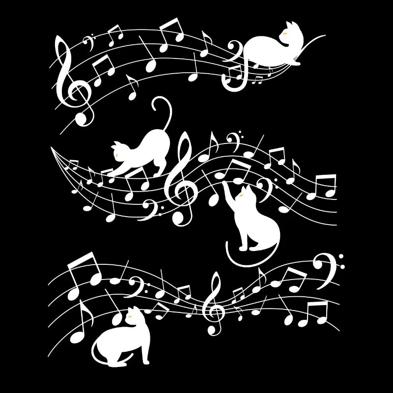 Musiknote und Katze