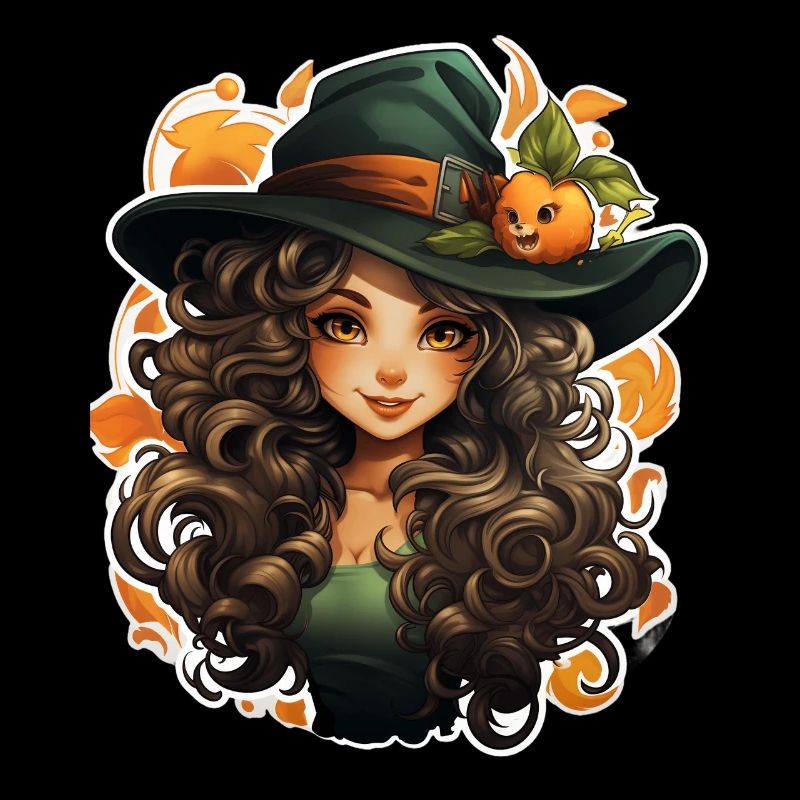 Sorcière d’Halloween I Style de dessin animé I Sorcière