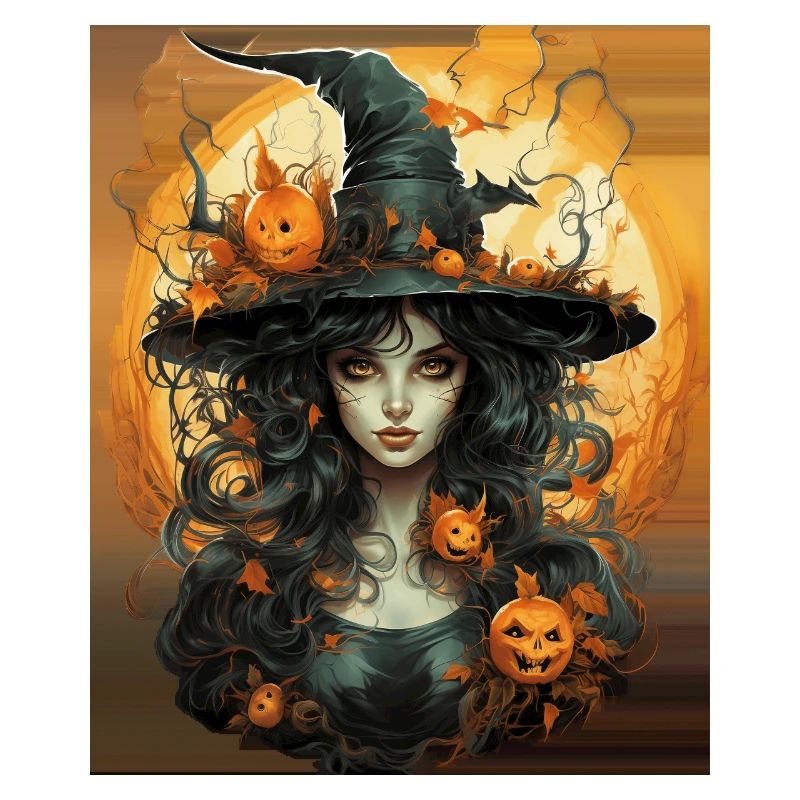 Sorcière d’Halloween I Style de dessin animé I Sorcière