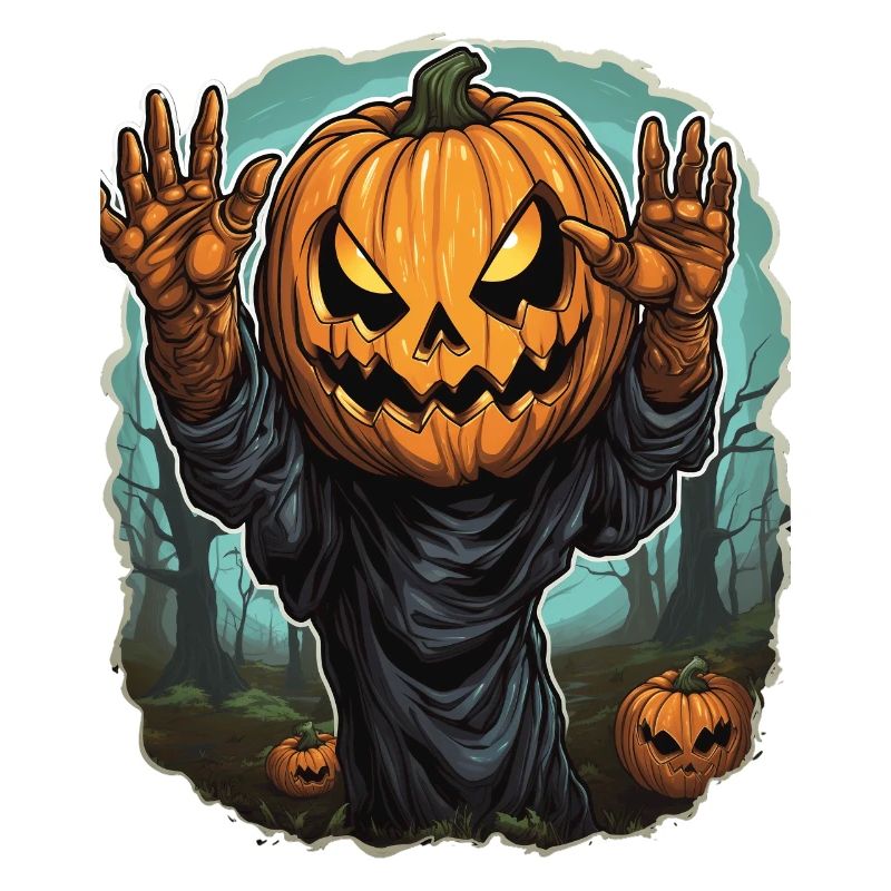 Halloween Emerging Hands Citrouille effrayante