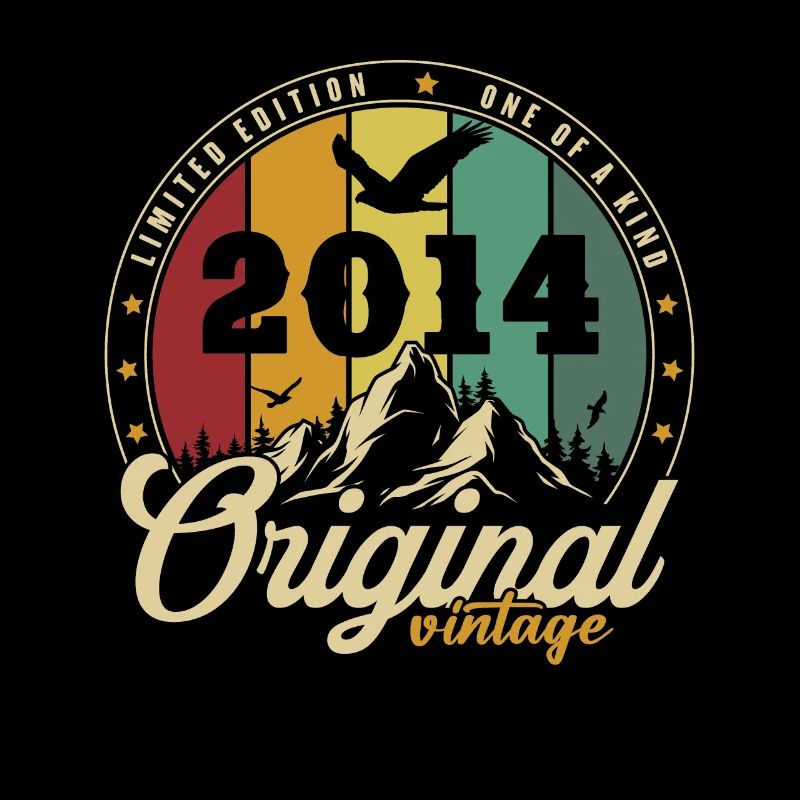 Original 2014 Vintage Retro Jubiläumsgeschenk