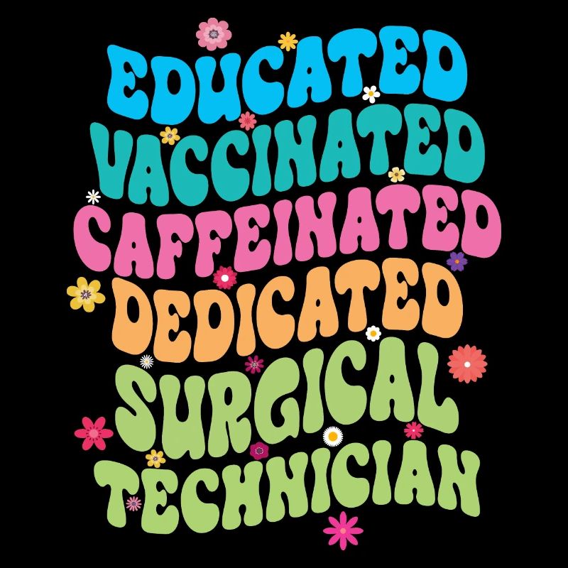 Educated Vaccinated Caffeinated Dedicated Surgical