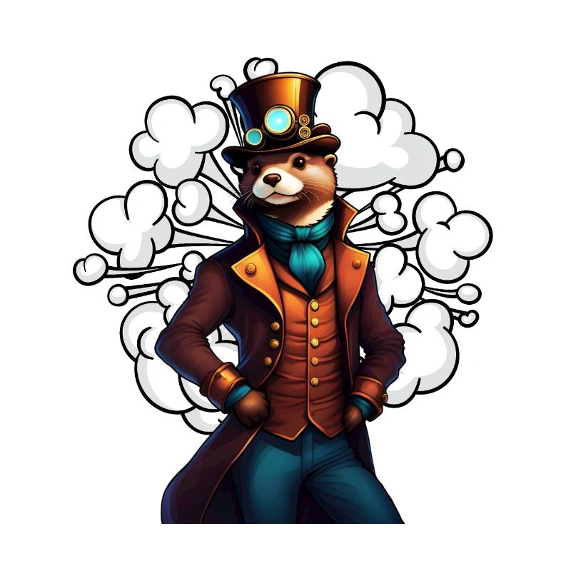 Erfindergeist Otter Steampunk Technikotter