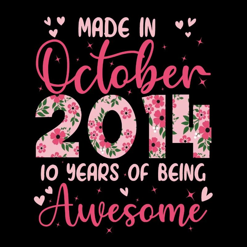 Octobre 2014 Anniversaire 10 Ans Pour filles