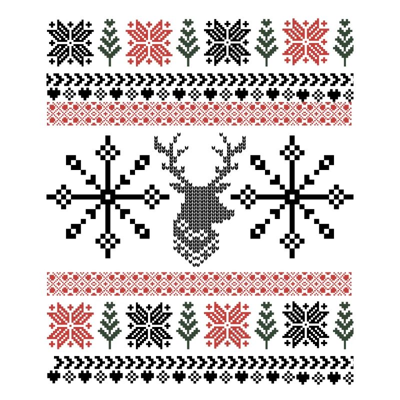 Retro Christmas Pixel Pattern