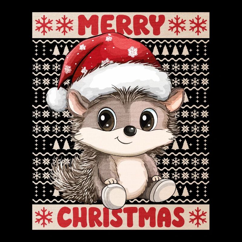 hérisson moche Noël Noël Noël mignon mignon