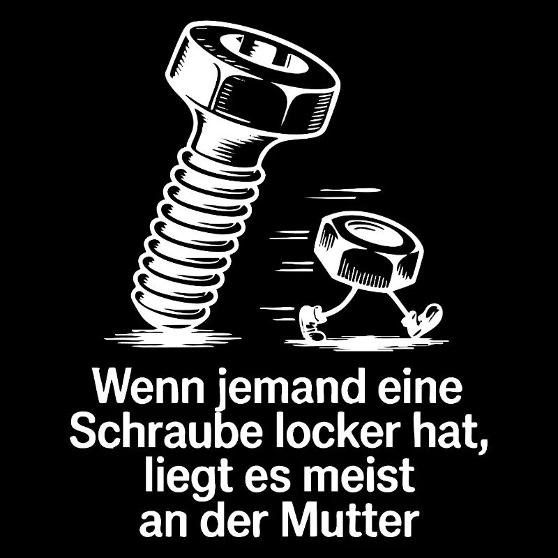 Wenn jemand eine Schraube locker hat Mutter Spruch