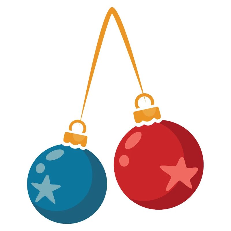 Bunte Weihnachtskugeln Deko Design