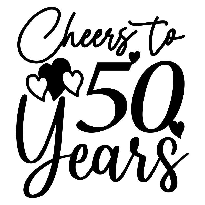 Cheers To 50 Years - Geburtstags- oder Jubiläumsgeschenk