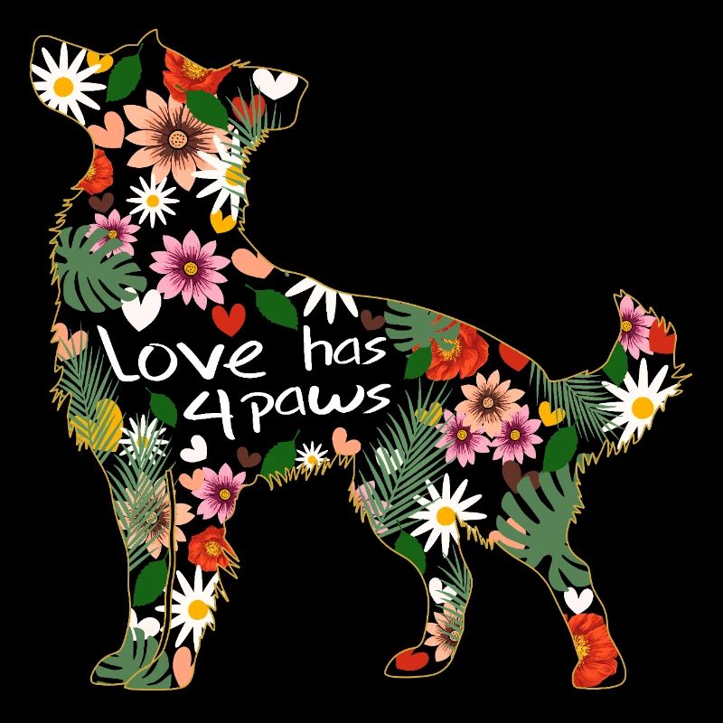 Border Colli floral pattern