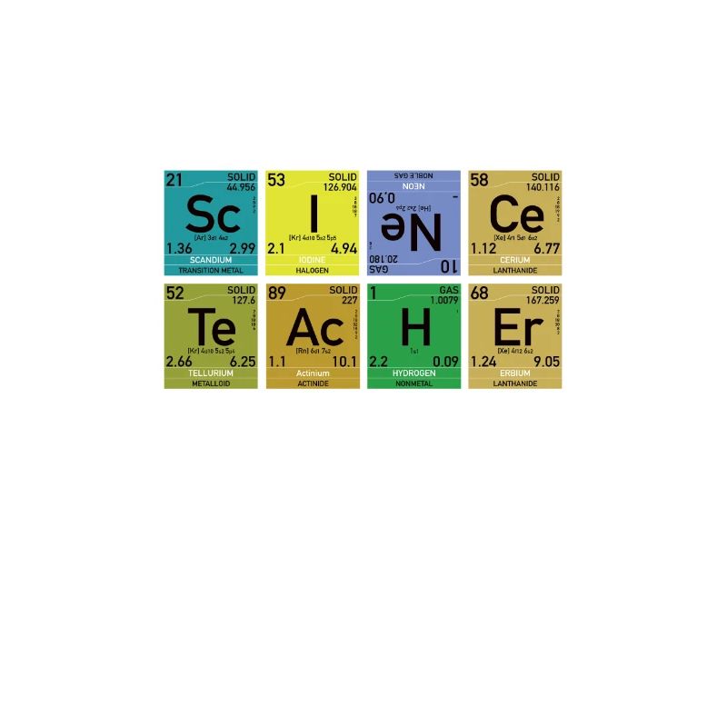 Professeur de sciences Nerd Funny Elements