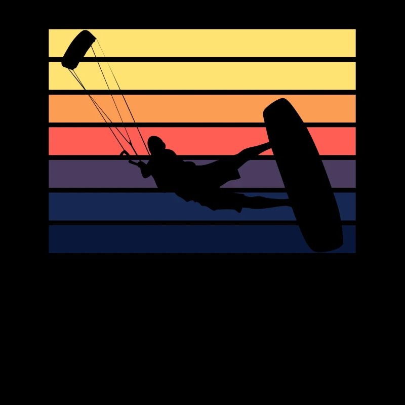 Kitesurfing Kite retro sunset