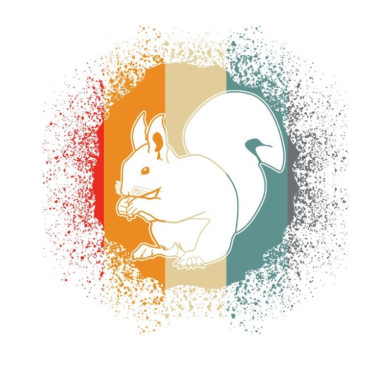 Eichhörnchen Squirrel - Retro Eichörnchen