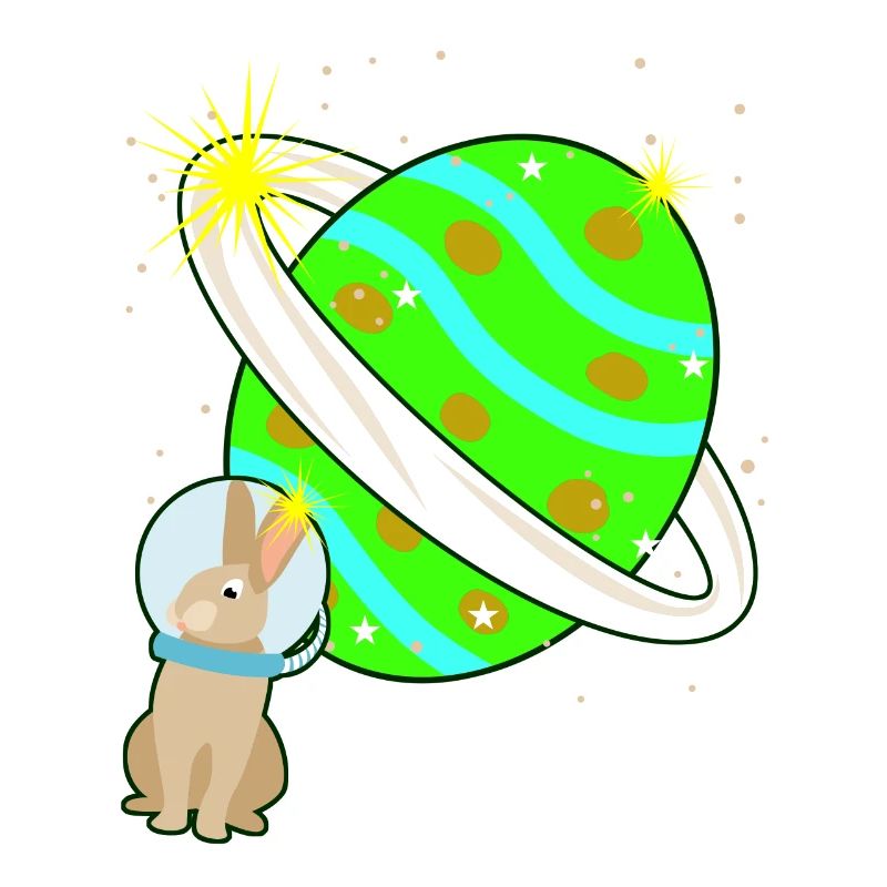 Lapin de Pâques Lapin Lapin de l’espace oeuf de Pâques
