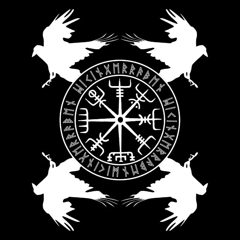 Vegvisir Raven Odhin Valhalla Vikings