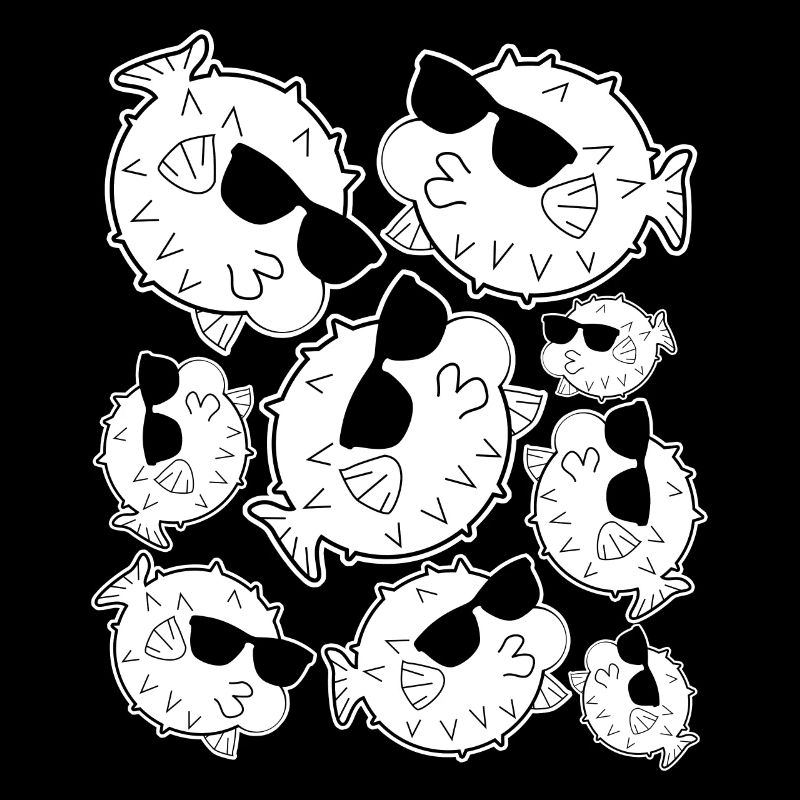 Puffer Fish with Sunglasses Pufferfish