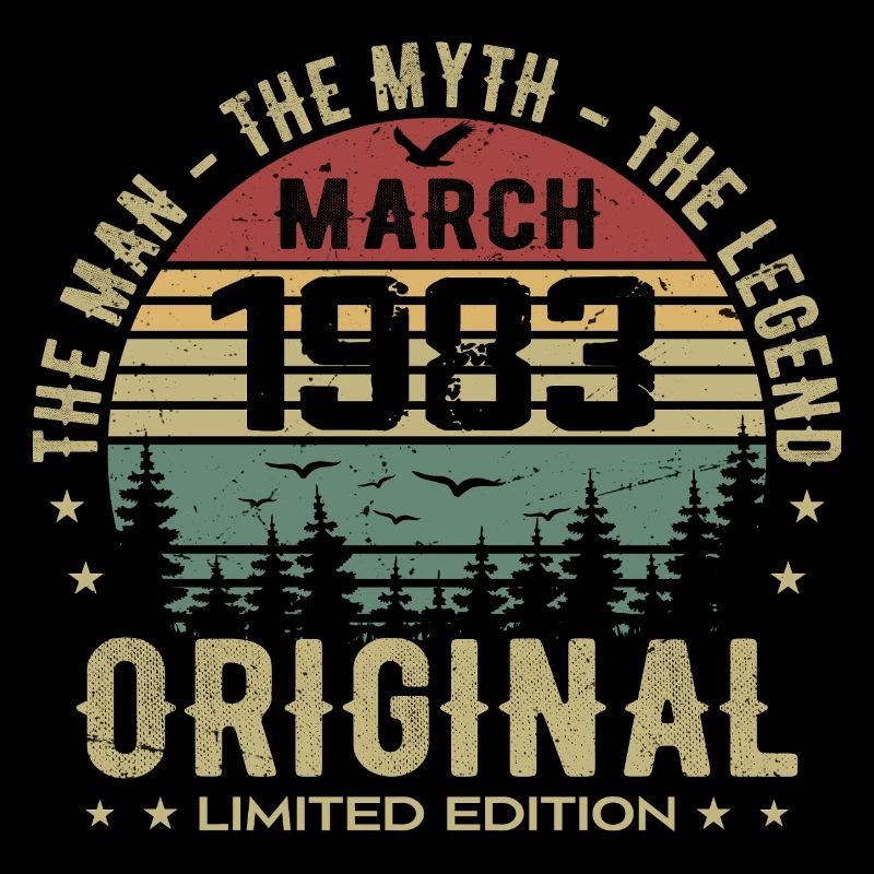 Cadeau pour le 42e Anniversaire Original Mars 1983