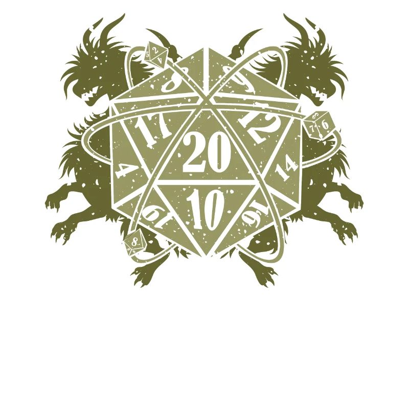 Dessus de table rétro vintage D20 RPG RPG