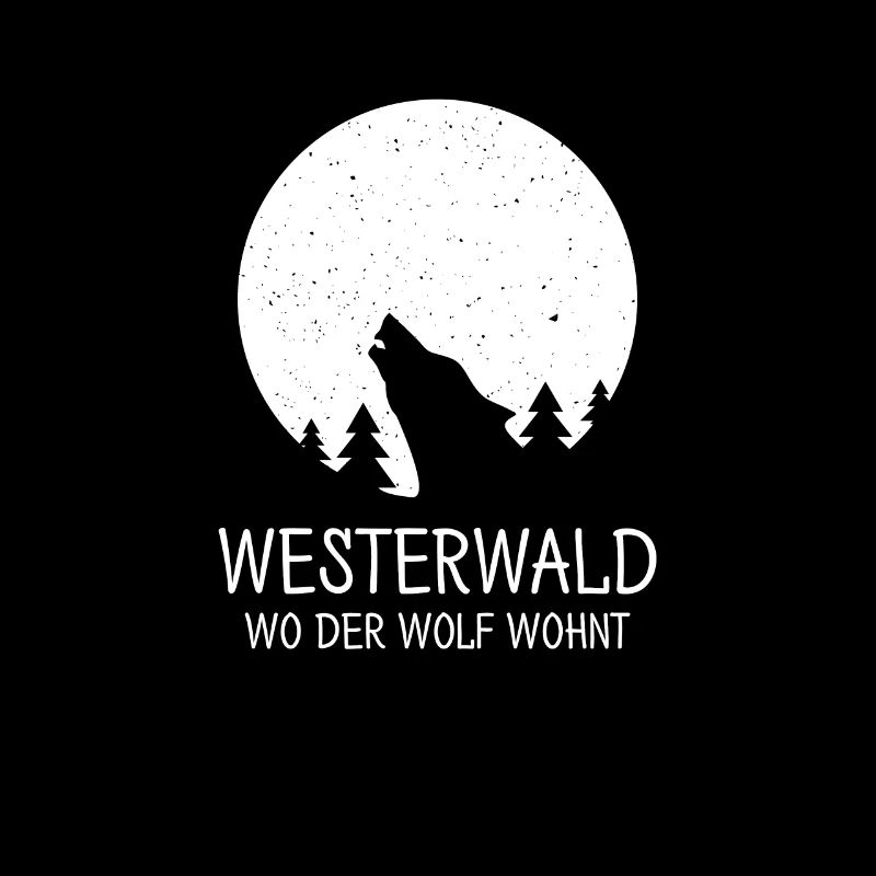 westerwald wohnt wolf lustig Geschenk Geschenkidee
