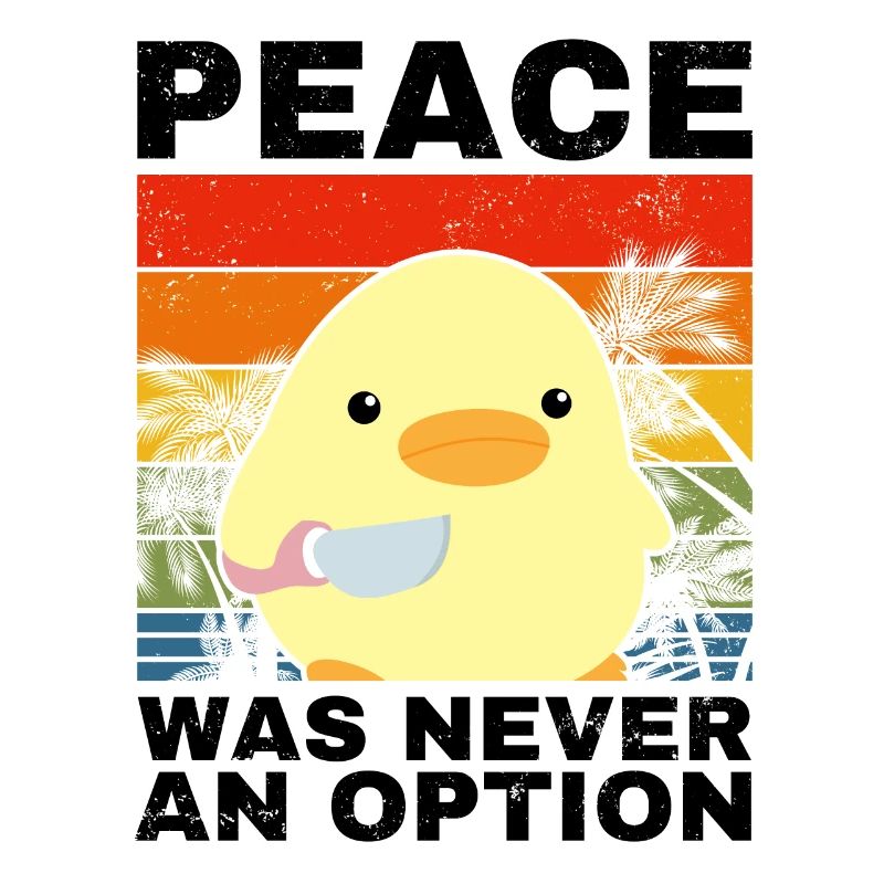 Peace Option Canard avec couteau Meme Drôle de sort