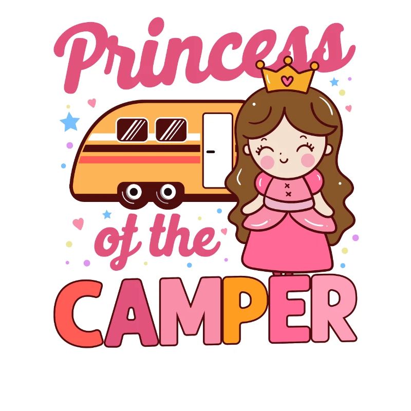 Cute Camping Princess Camper