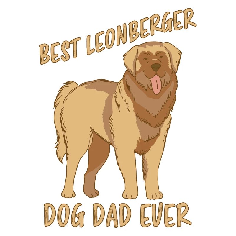 Leonberger Papa Chien S’amuser à dire Leonberger Cadeau