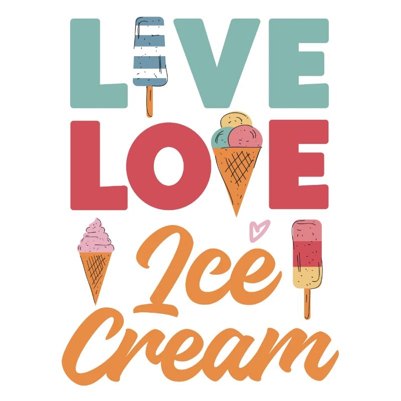 Ice Cream Cone Popsicle Live Love