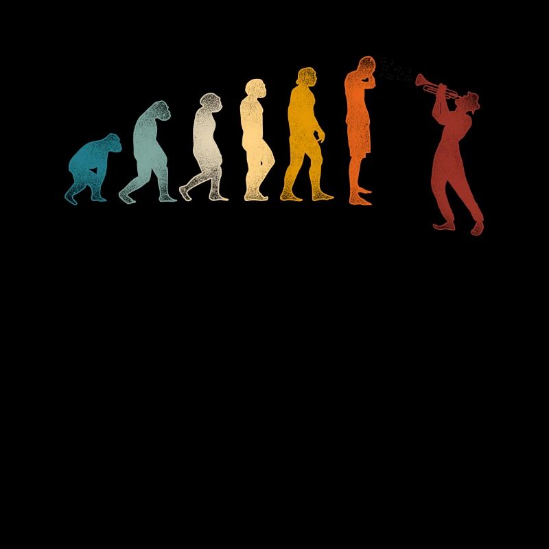 Trumpet Player Evolution Retro
