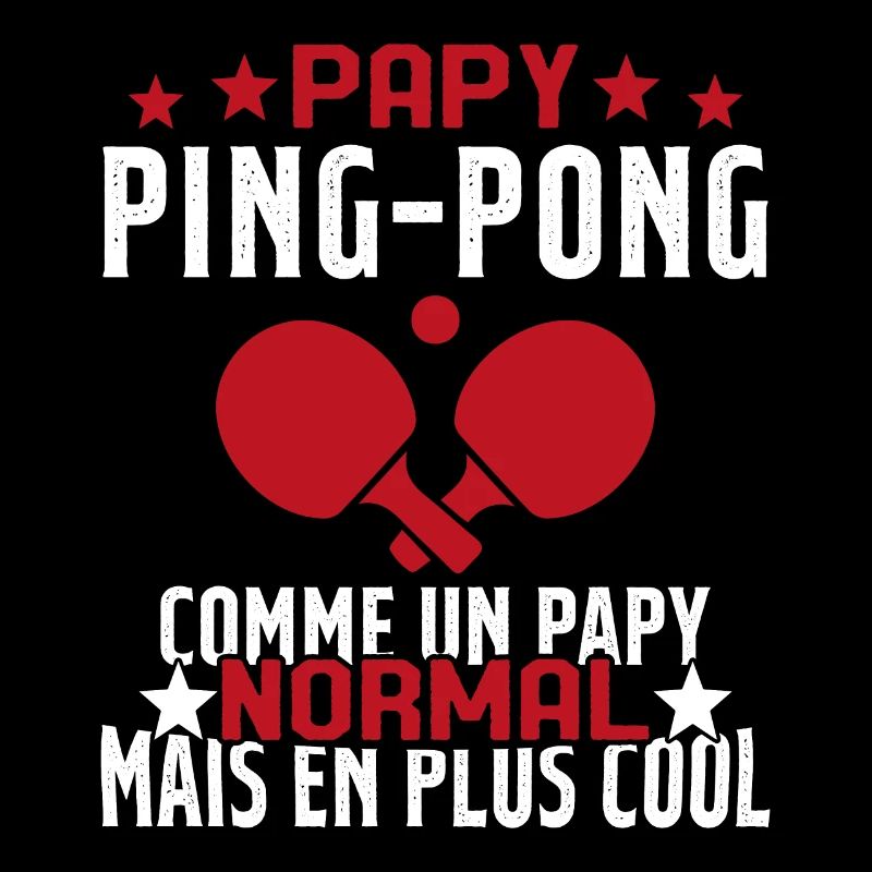 Papy pongiste comme un papy normal plus cool